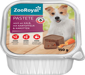 Produktbild von ZooRoyal Pastete mit Kalb, Kartoffeln und Karotten 150g