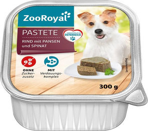 Produktbild von ZooRoyal Pastete Rind mit Pansen und Spinat 9x300g