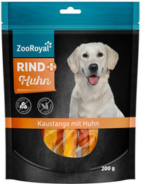Produktbild von ZooRoyal Rind+ Kaustange mit Huhn 200g