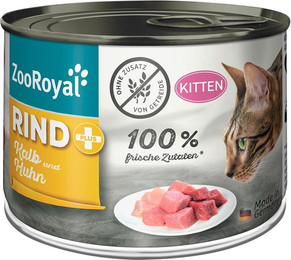 Produktbild von ZooRoyal Rind + Kitten 6x200g