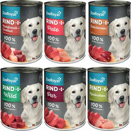 Produktbild von ZooRoyal Rind+ Mixpaket Hund 6x400g