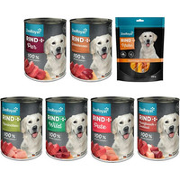 Produktbild von ZooRoyal Rind+ Nassfutter Probierpaket - 6 x 400 g