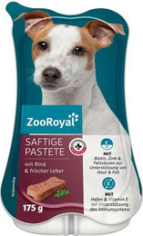 Produktbild von ZooRoyal Saftige Pastete mit Rind & Leber - 15 x 175 g