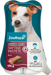 Produktbild von ZooRoyal Saftige Pastete Mono-Protein Rind - 15 x 175 g