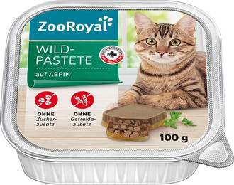 Produktbild von ZooRoyal Wildpastete auf Aspik für Katzen - 16 x 100 g