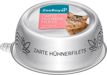 Produktbild von ZooRoyal Zarte Hühnerfilets mit Lachs 12x85g