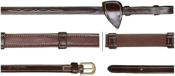 Produktbild von Zügel für Pferde mit Leder-Schlaufen Dy'on Hunter 5/8"