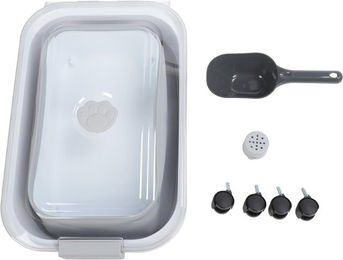 Produktbild von Zusammenklappbarer Aufbewahrungsbehälter für Hundefutter, große Kapazität, versiegelt, faltbarer Haustierfutterbehälter mit L