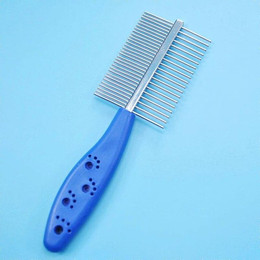 Produktbild von Zweiseitiger Hundekamm aus rostfreiem Stahl - 1 Stk.