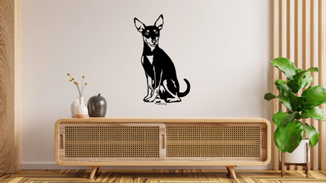 Produktbild von Zwergpinscher Wandtattoo Wandsticker Wandaufkleber Wanddekoration