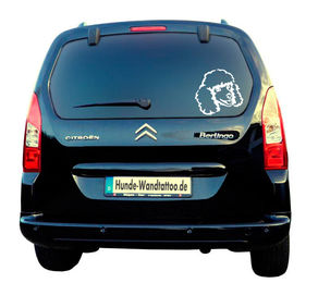 Produktbild von Zwergpudel /Kleinpudel Kopf Auto Wohnmobil Aufkleber I Wandtattoo
