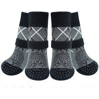 Produktbild von Zaewry Hundesocken Pfotenschutz Anti-Rutsch mit verstellbaren Riemen für den Innenbereich 4 Stück