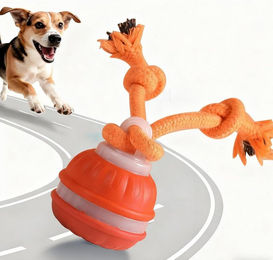 Zaewry Interaktives Hundespielzeug Elektrischer Intelligenzball aus TPR für erwachsene Hunde in Orange und Rot – Bild 1 von 4