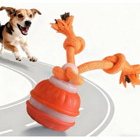 Produktbild von Zaewry Interaktives Hundespielzeug Elektrischer Intelligenzball aus TPR für erwachsene Hunde in Orange und Rot