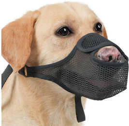 Zaewry Maulkorb für Hunde aus atmungsaktivem Nylon-Mesh in Schwarz XXL – Bild 1 von 3