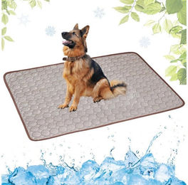 Zaewry Selbstkühlende Hundematte und Katzenmatte in Braun für erwachsene Hunde und Katzen – Bild 1 von 4