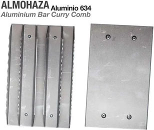 Zaldi Aluminium-Striegel für Pferde in Silber/Grau – Bild 1 von 1