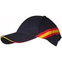 Produktbild von Zaldi Baseballkappe mit Spanienflagge aus Baumwolle Schwarz Unisex