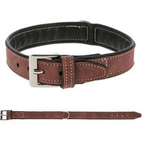 Produktbild von Zaldi California Hundehalsband aus Kunstleder in Braun Größe S