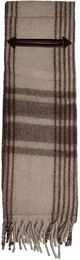 Zaldi Castecus Woll-Stichdecke mit Tasche in Braun und Beige – Bild 1 von 1