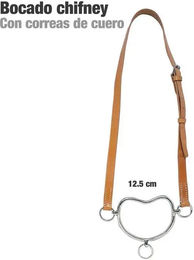 Zaldi Chifney Ledertrense für Pferde in Braun und Beige – Bild 1 von 1