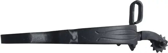 Produktbild von Zaldi Cowboy Reitsporen Eco mit kurzem Haken aus Metall Schwarz 40 mm