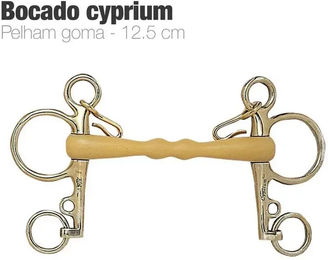 Zaldi Cyprium Pelham Gebiss für Pferde in Gold und Beige – Bild 1 von 1