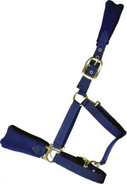 Zaldi Deluxe Pferd Halfter aus Nylon in Schwarz oder Blau Größe M – Bild 1 von 1