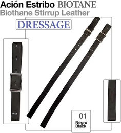 Zaldi Dressur Steigbügelriemen aus Biothane in Schwarz – Bild 1 von 1