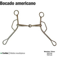 Produktbild von Zaldi Gag Bit Gebiss für amerikanische Pferde aus Edelstahl in Silber 16,5 cm