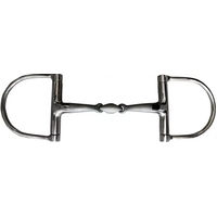 Produktbild von Zaldi Gebiss Mors mit 2 Ringen und D-Bit aus Edelstahl für Pferde BBI-5112 Silber 12,5 cm - 13,5 cm