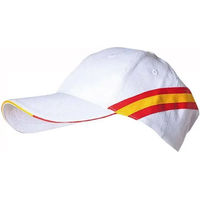 Produktbild von Zaldi Gorra Baseballkappe mit Spanienflagge aus Baumwolle Weiß Unisex Einheitsgröße