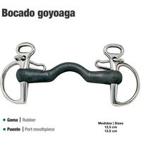 Produktbild von Zaldi Goyoaga 21102R Gummibitringe für Pferde in Schwarz und Silber