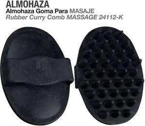 Zaldi Gummistriegel für Pferde Schwarz aus Gummi – Bild 1 von 1