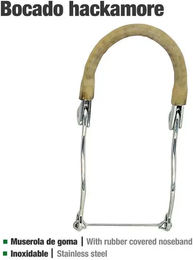 Zaldi Hackamore für Pferde aus Edelstahl in Silber und Beige – Bild 1 von 1