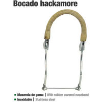 Produktbild von Zaldi Hackamore für Pferde aus Edelstahl in Silber und Beige