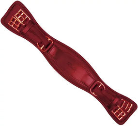 Zaldi Jessica Dressurreitgurt aus Leder in Rot – Bild 1 von 1