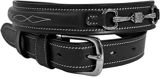 Zaldi Leder-Gürtel für Unisex mit rechteckiger Metallschnalle – Bild 1 von 1