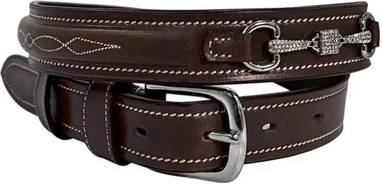 Produktbild von Zaldi Ledergürtel Unisex 110 cm in Braun Weiß oder Silber