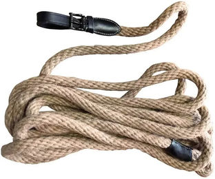 Zaldi Longe Reitseil aus geflochtenem Hanf und Leder FI621 – Bild 1 von 1