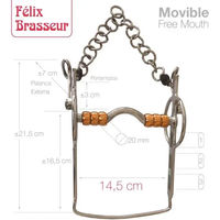 Produktbild von Zaldi Mobiler Pferdemaulkorb Silber Felix Brasseur FB21212121-56W/B