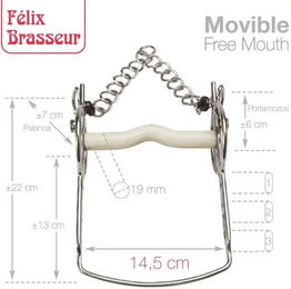 Zaldi Mobiler Pferdemaulkorb Silber Felix Brasseur FB2121231-56W/B – Bild 1 von 1