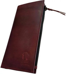 Zaldi Piel Ledergeldbörse für Damen EX1802C Schwarz oder Braun 20 cm x 10 cm – Bild 1 von 1