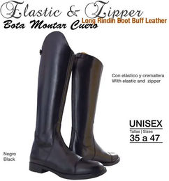 Zaldi Reitstiefel EFL-140 aus Leder Schwarz Unisex Größe 36 – Bild 1 von 1