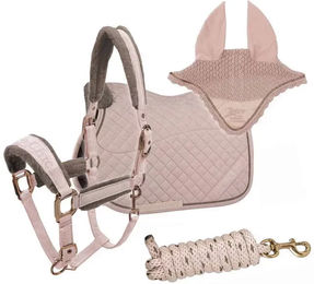 Zaldi Retro Chic Pferdeset mit Halfter, Longe, Sattel und Mütze – Bild 1 von 1