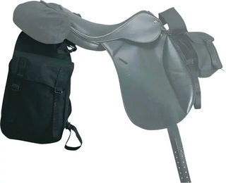 Produktbild von Zaldi Satteltasche hinten aus Nylon für Pferde in Schwarz und Braun