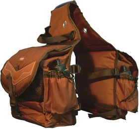 Produktbild von Zaldi Satteltasche hinten mit 2 Flaschen aus Nylon in Schwarz oder Braun