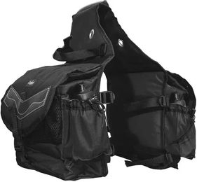 Produktbild von Zaldi Satteltasche hinten mit 2 Flaschen aus Nylon in Schwarz oder Braun AAC00111