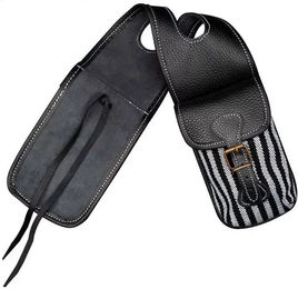 Produktbild von Zaldi Vaquera Satteltasche vorne aus Canvas und Leder in Schwarz