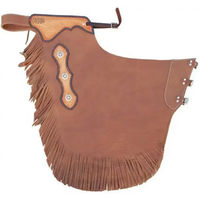 Produktbild von Zaldi Western Chaps aus Leder mit Fransen in Braun Unisex